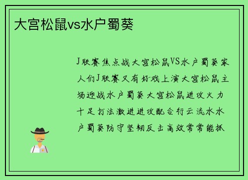 大宫松鼠vs水户蜀葵
